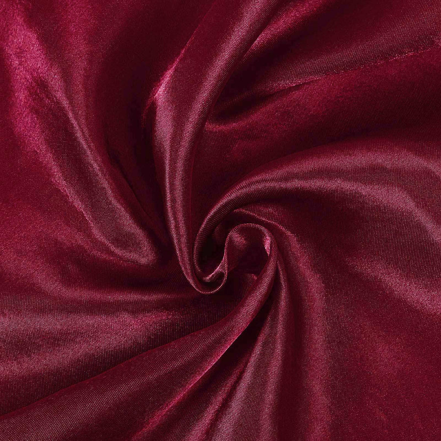 90 inches Burgundy Satin Round Tablecloth#whtbkgd
