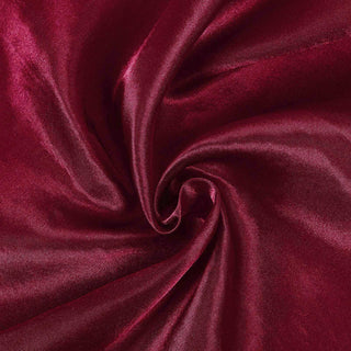 Burgundy Satin Elegance: 90" Seamless Satin Round Tablecloth