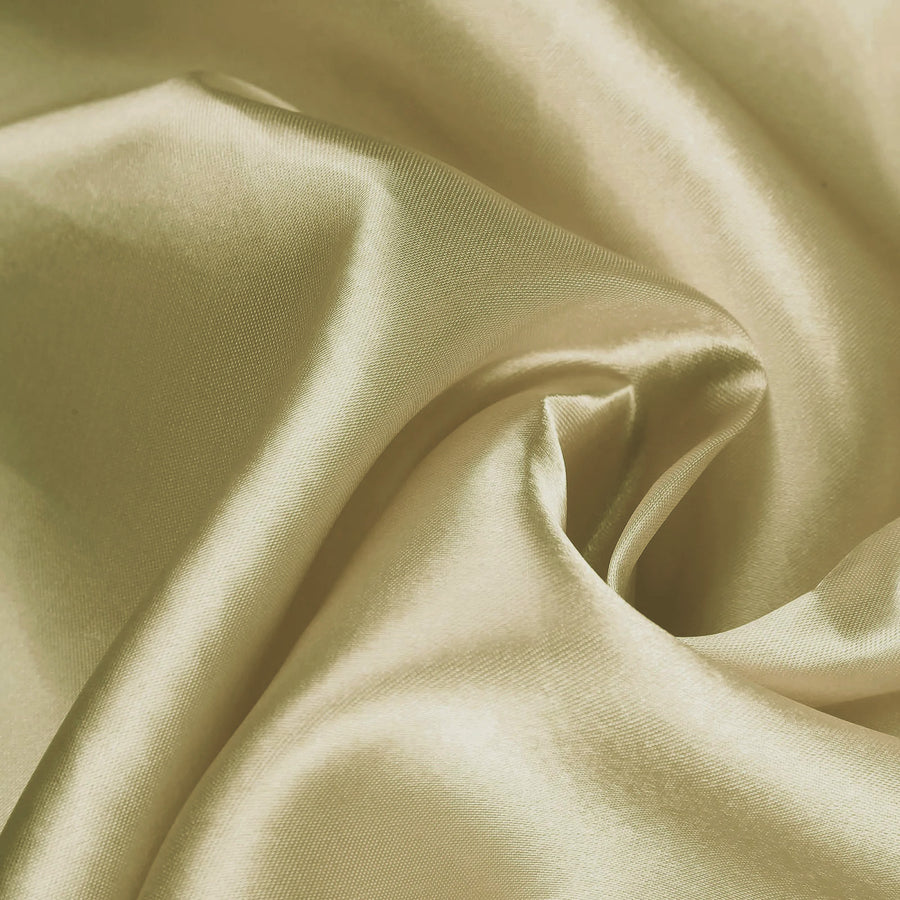 90inch Champagne Satin Round Tablecloth