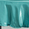 90inch Turquoise Satin Round Tablecloth