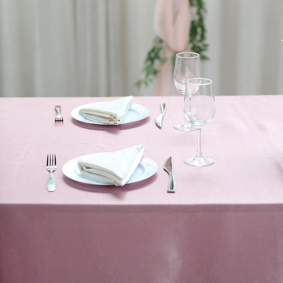 60x102 Satin Rectangular Tablecloth - Rose Gold | Blush