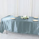 60Inchx102Inch Dusty Blue Satin Rectangular Tablecloth