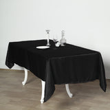 60x102 Black Satin Rectangular Tablecloth