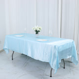 Versatile and Stylish Event Decor with the Blue Satin Tablecloth