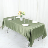 60x102inch Eucalyptus Sage Green Satin Rectangular Tablecloth
