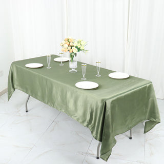 Dusty Sage Green Satin Tablecloth: The Perfect Choice for Event Decor