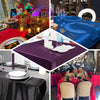 60x102 Purple Satin Rectangular Tablecloth