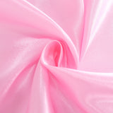 60Inchx102Inch Pink Satin Rectangular Tablecloth#whtbkgd