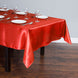 60x102 Red Satin Rectangular Tablecloth