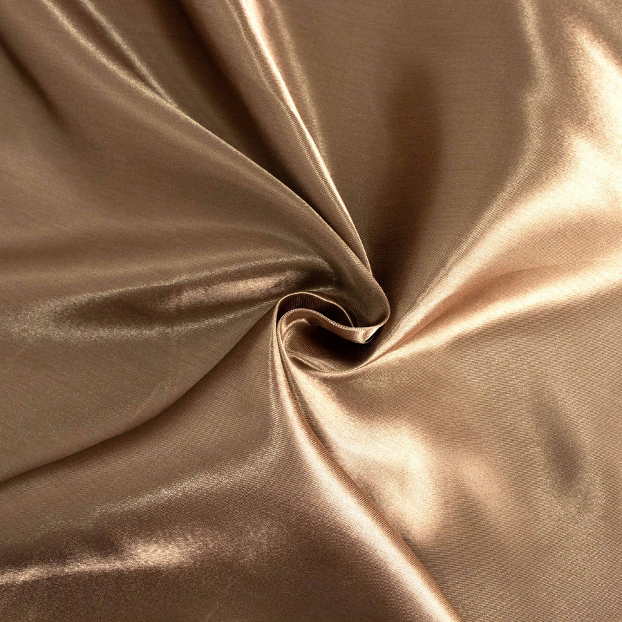 60x102inch Taupe Smooth Satin Rectangular Tablecloth#whtbkgd