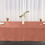 60x102 inches Terracotta Satin Rectangular Tablecloth