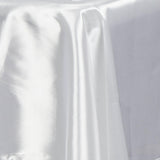 60x102 White Satin Rectangular Tablecloth