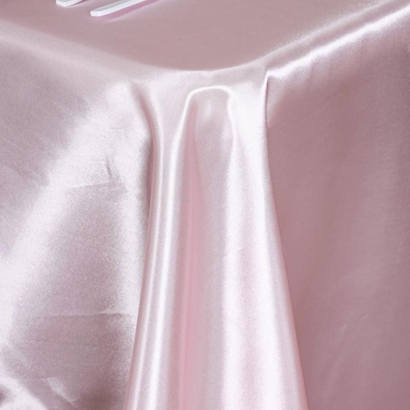 60"x126" Satin Rectangular Tablecloth - Rose Gold | Blush