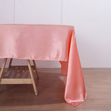 60x126 Coral Satin Rectangular Tablecloth