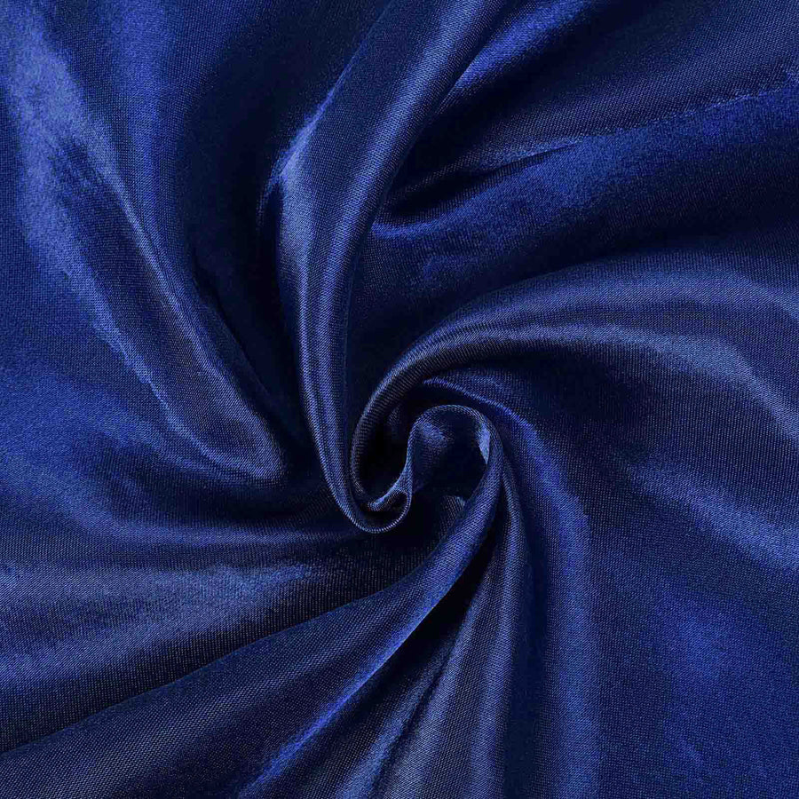 60x126 Navy Blue Satin Rectangular Tablecloth#whtbkgd