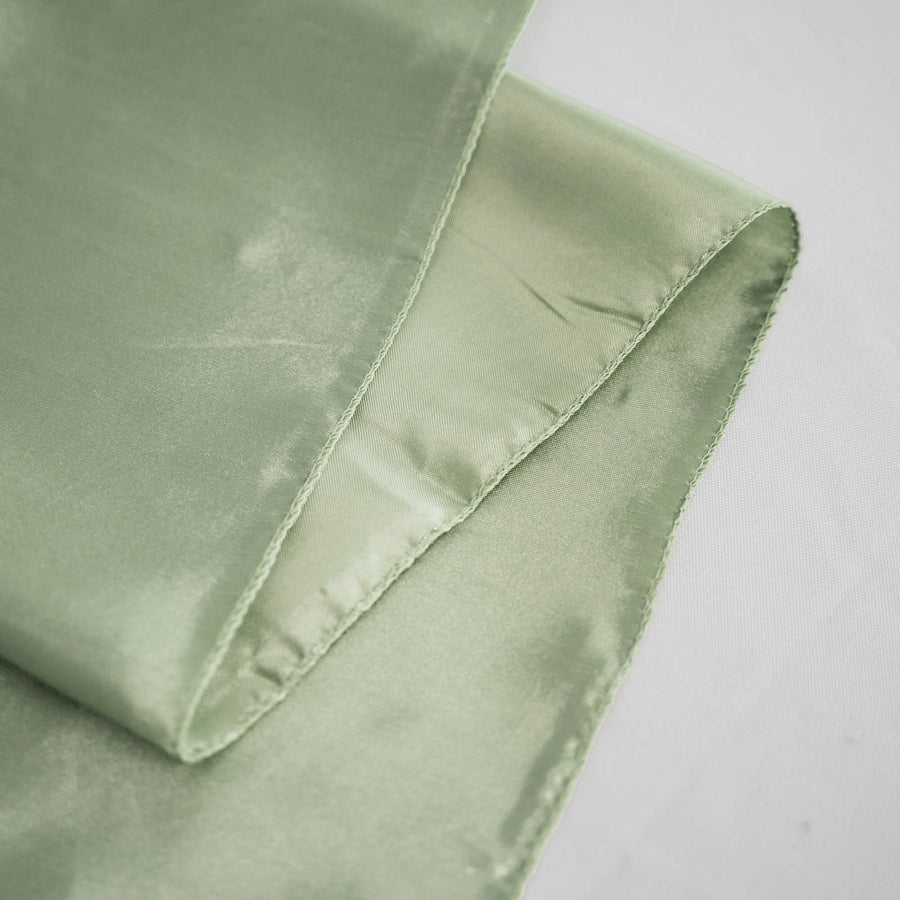 60inch x 126inch Sage Green Satin Rectangular Tablecloth