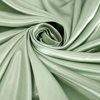Create a Stunning Green Wedding Decor with the Seamless Sage Green Satin Tablecloth
