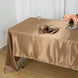 60x126inch Taupe Smooth Satin Rectangular Tablecloth
