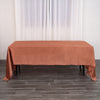 60x126 Terracotta Satin Rectangular Tablecloth