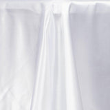 72x120 White Satin Rectangular Tablecloth