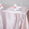 90x132Inch Rose Gold / Blush Satin Seamless Rectangular Tablecloth