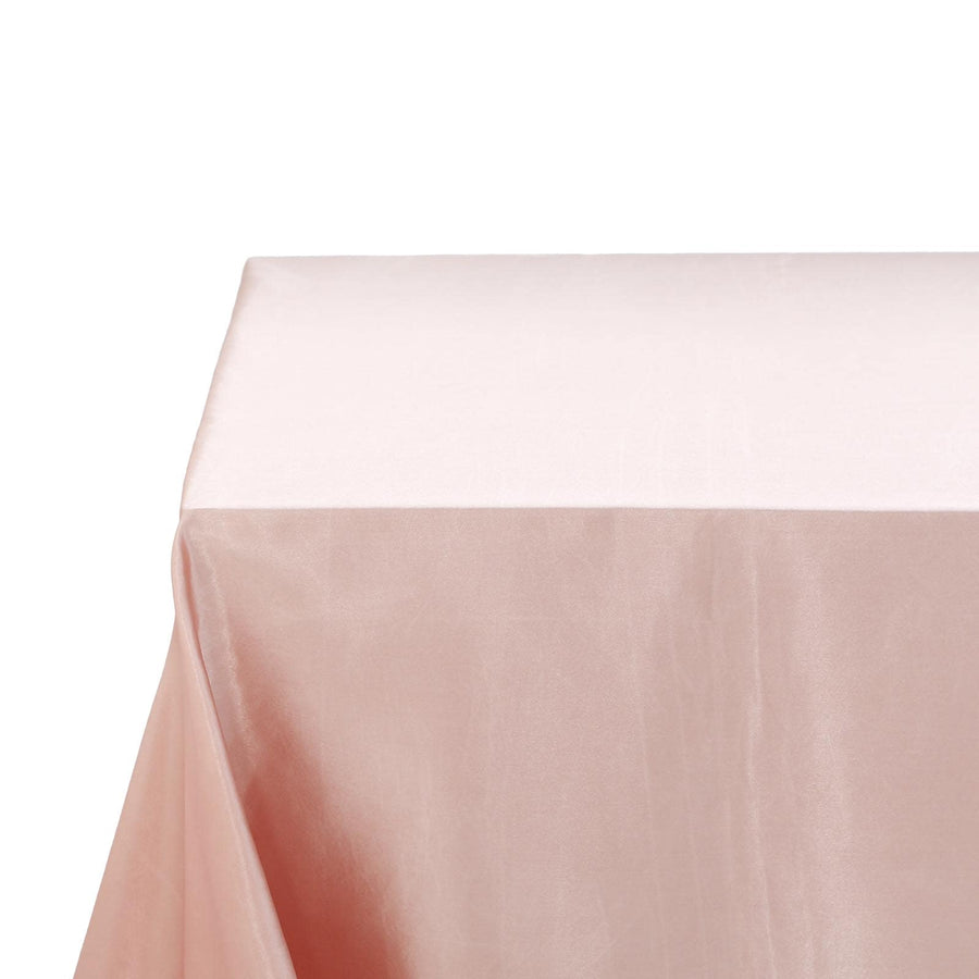 90x132Inch Dusty Rose Satin Seamless Rectangular Tablecloth