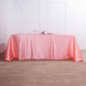 90x132 Coral Satin Rectangular Tablecloth