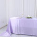 90inch x 132inch Lavender Lilac Satin Seamless Rectangular Tablecloth