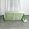 90x132Inch Sage Green Satin Seamless Rectangular Tablecloth
