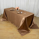 90x132inch Taupe Satin Seamless Rectangular Tablecloth