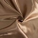 90x132inch Taupe Satin Seamless Rectangular Tablecloth#whtbkgd