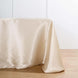 90"x156" Beige Satin Rectangular Tablecloth