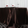 90"x156" Chocolate Satin Rectangular Tablecloth