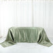 90inch x 156inch Eucalyptus Sage Green Satin Rectangular Tablecloth