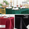 90x156 Black Satin Rectangular Tablecloth