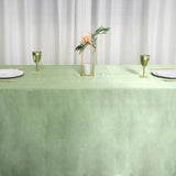 90inch x 156inch Sage Green Satin Rectangular Tablecloth