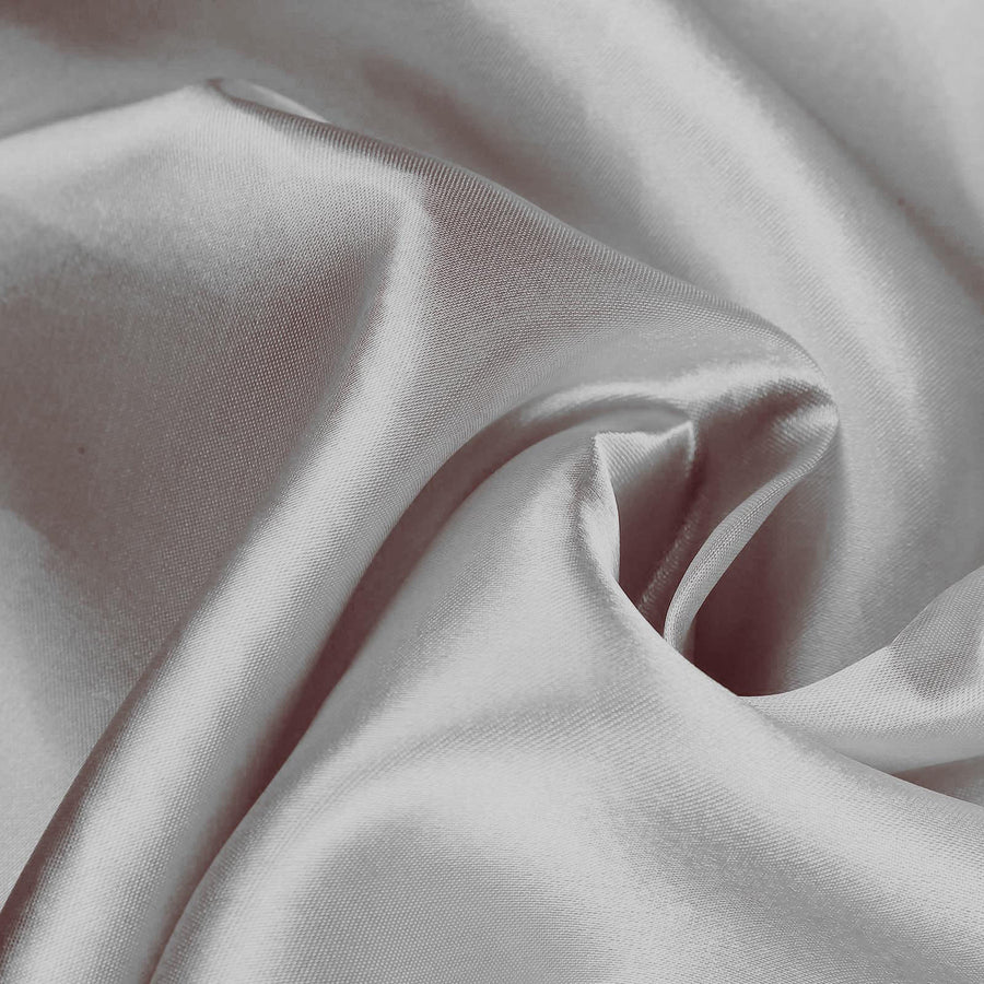 90x156 Silver Satin Rectangular Tablecloth#whtbkgd