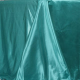 90x156 Turquoise Satin Rectangular Tablecloth