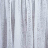 120" Round White 3 Layer - Skirted Tablecloth - Fitted Tulle Tutu Satin Pleated Table Skirt#whtbkgd