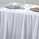 6FT Satin With 3 Layer Tulle Wholesale Wedding Banquet Event Rectangular Table Top - White#whtbkgd