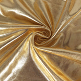 Metallic Gold Spandex Stretch Fitted Cocktail Table Top Cover#whtbkgd