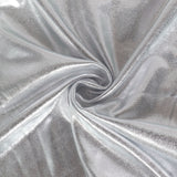 Metallic Silver Spandex Stretch Fitted Cocktail Table Top Cover#whtbkgd