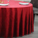120inch Burgundy Seamless Premium Velvet Round Tablecloth, Reusable Linen
