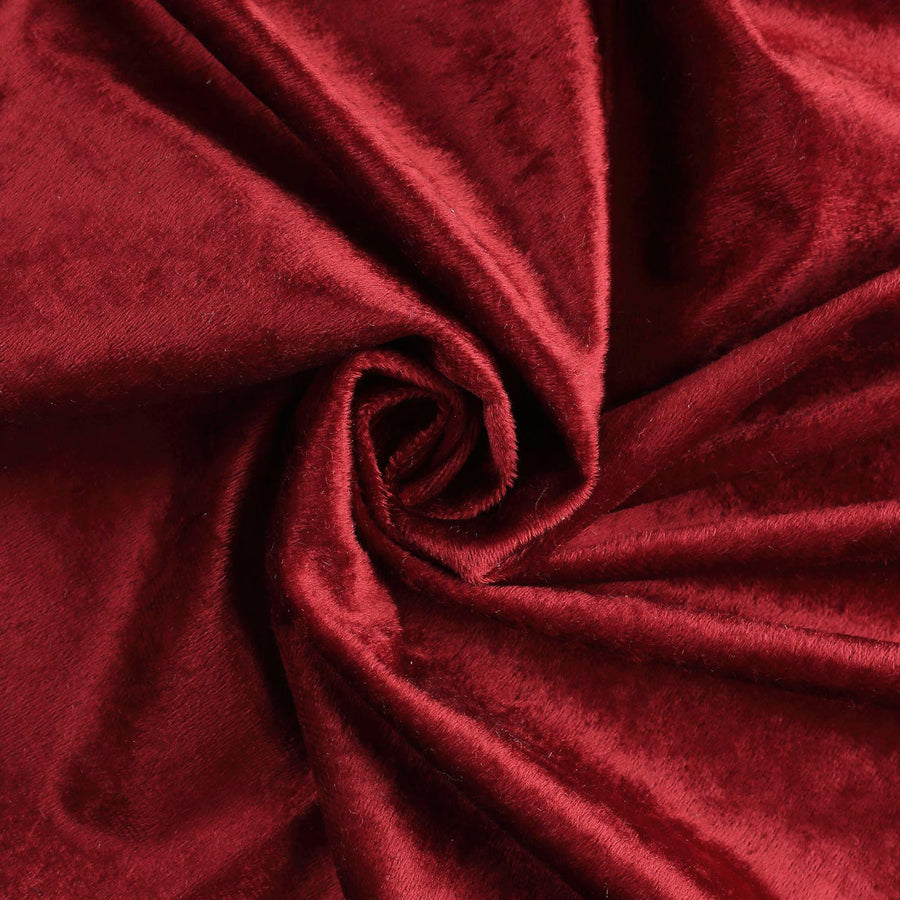 120inch Burgundy Seamless Premium Velvet Round Tablecloth, Reusable Linen#whtbkgd