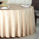 120inch Champagne Seamless Premium Velvet Round Tablecloth, Reusable Linen