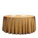 120inch Gold Seamless Premium Velvet Round Tablecloth, Reusable Linen
