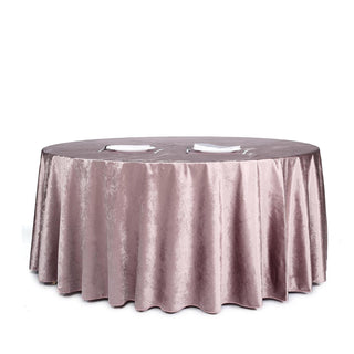 Transform Your Table with the Mauve Velvet Tablecloth