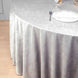 120inch Silver Seamless Premium Velvet Round Tablecloth, Reusable Linen