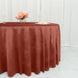 Terracotta (Rust) Seamless Premium Velvet Round Tablecloth, Reusable Linen - 120inch