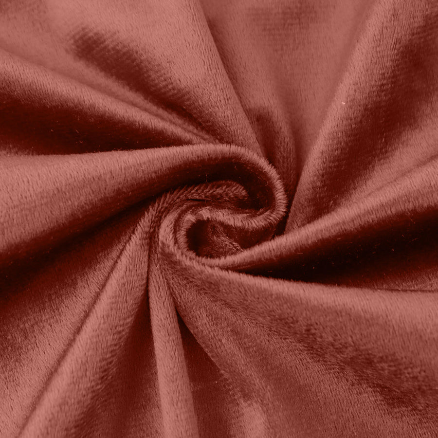 Terracotta (Rust) Seamless Premium Velvet Round Tablecloth, Reusable Linen - 120inch#whtbkgd